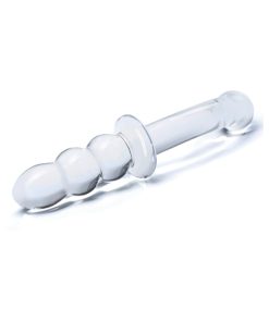 Glas 8 In. Ribbed G-Spot Glass Dildo