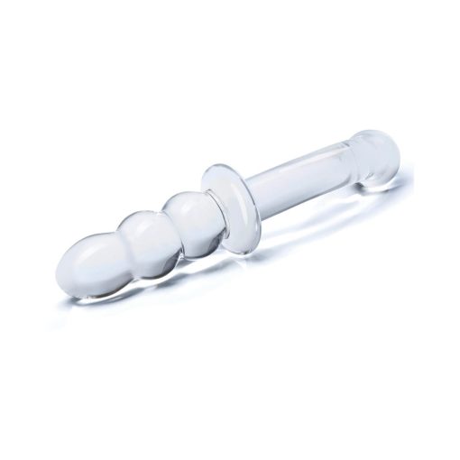 Glas 8 In. Ribbed G-Spot Glass Dildo - Image 3