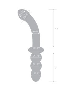 Glas 8 In. Ribbed G-Spot Glass Dildo