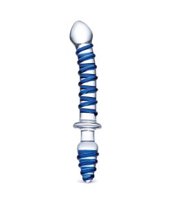 Glas 10 In. Mr. Swirly Double Ended Glass Dildo & Butt Plug