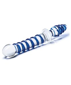 Glas 10 In. Mr. Swirly Double Ended Glass Dildo & Butt Plug