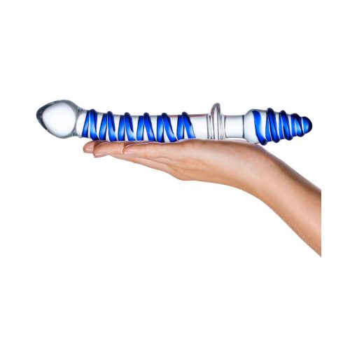 Glas 10 In. Mr. Swirly Double Ended Glass Dildo & Butt Plug - Image 5