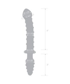 Glas 10 In. Mr. Swirly Double Ended Glass Dildo & Butt Plug