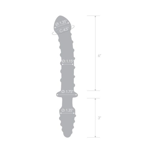 Glas 10 In. Mr. Swirly Double Ended Glass Dildo & Butt Plug - Image 7