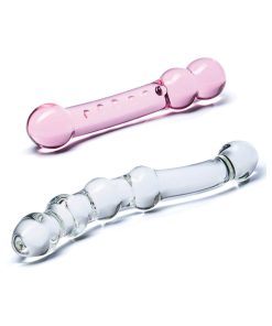 Glas 2-Piece Double Pleasure Glass Dildo Set