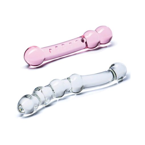 Glas 2-Piece Double Pleasure Glass Dildo Set - Image 3
