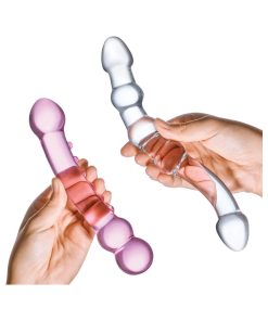 Glas 2-Piece Double Pleasure Glass Dildo Set
