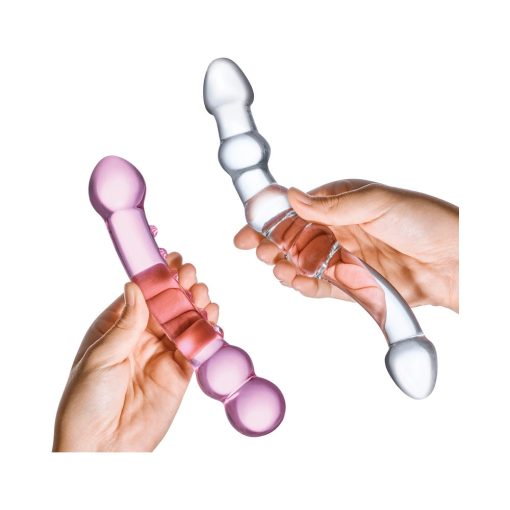Glas 2-Piece Double Pleasure Glass Dildo Set - Image 4