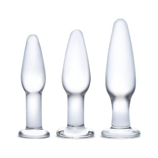 Glas 3-Piece Glass Anal Plug Training Set - Image 2