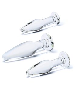 Glas 3-Piece Glass Anal Plug Training Set