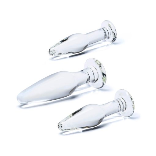Glas 3-Piece Glass Anal Plug Training Set - Image 3