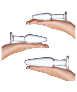 Glas 3-Piece Glass Anal Plug Training Set