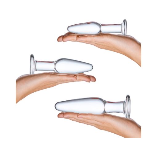 Glas 3-Piece Glass Anal Plug Training Set - Image 5
