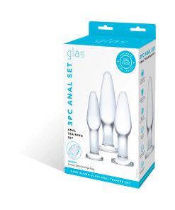 Glas 3-Piece Glass Anal Plug Training Set