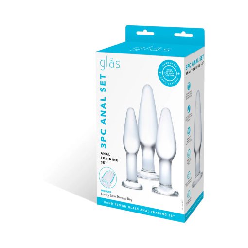 Glas 3-Piece Glass Anal Plug Training Set - Image 8