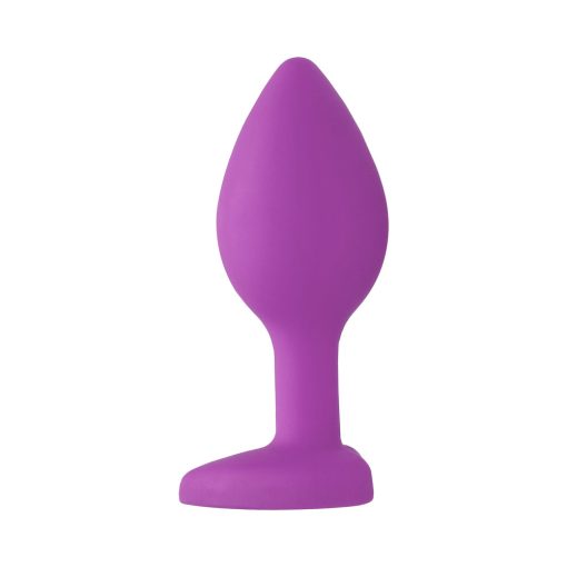 Ouch! Flexible Silicone Diamond Heart Butt Plug Purple Regular - Image 3
