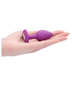 Ouch! Flexible Silicone Diamond Heart Butt Plug Purple Regular