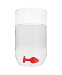 Ouch! Flexible Silicone Diamond Heart Butt Plug Red Large