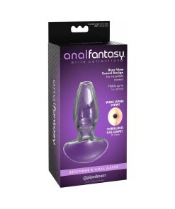 Anal Fantasy Elite Collection Beginner'S Anal Gaper Glass Tunnel Plug Clear