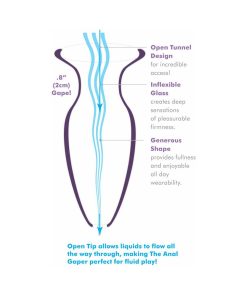 Anal Fantasy Elite Collection Beginner'S Anal Gaper Glass Tunnel Plug Clear