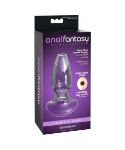 Anal Fantasy Elite Collection Large Anal Gaper Glass Tunnel Plug Clear