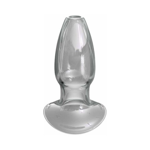 Anal Fantasy Elite Collection Large Anal Gaper Glass Tunnel Plug Clear - Image 2