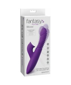 Fantasy For Her Rechargeable Silicone Ultimate Thrusting Clit Stimulate-Her Purple