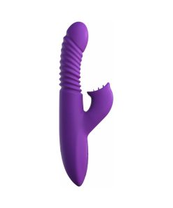 Fantasy For Her Rechargeable Silicone Ultimate Thrusting Clit Stimulate-Her Purple