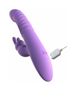 Fantasy For Her Rechargeable Her Thrusting Silicone Rabbit Vibrator Purple