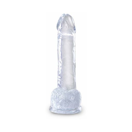 King Cock Clear 7 In. Cock With Balls Realistic Suction Cup Dildo - Image 3