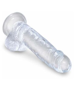 King Cock Clear 7 In. Cock With Balls Realistic Suction Cup Dildo