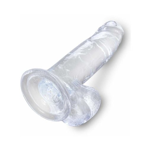 King Cock Clear 7 In. Cock With Balls Realistic Suction Cup Dildo - Image 5