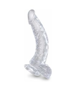 King Cock Clear 7.5 In. Cock With Balls Realistic Suction Cup Dildo