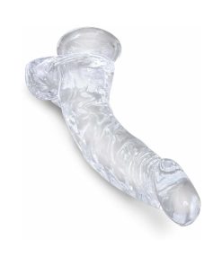 King Cock Clear 7.5 In. Cock With Balls Realistic Suction Cup Dildo