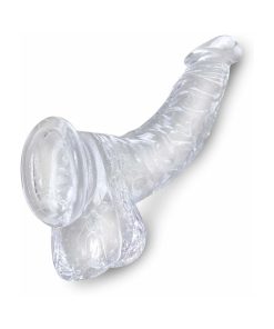 King Cock Clear 7.5 In. Cock With Balls Realistic Suction Cup Dildo
