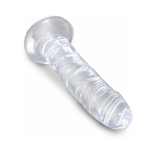 King Cock Clear 6 In. Cock Realistic Dildo With Suction Cup - Image 4