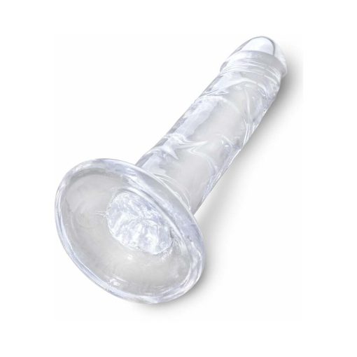 King Cock Clear 6 In. Cock Realistic Dildo With Suction Cup - Image 5