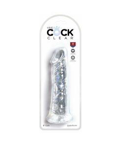 King Cock Clear 8 In. Cock Realistic Dildo With Suction Cup
