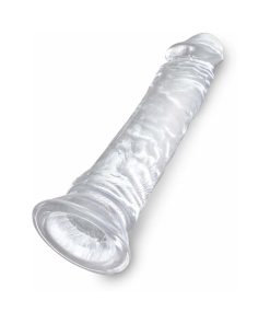 King Cock Clear 8 In. Cock Realistic Dildo With Suction Cup