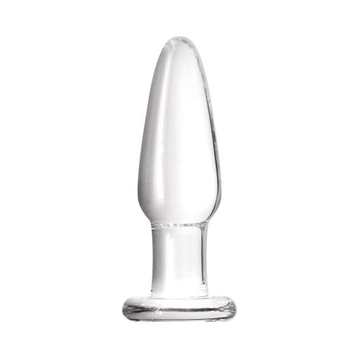 Crystal Tapered Glass Anal Plug Small Clear - Image 2