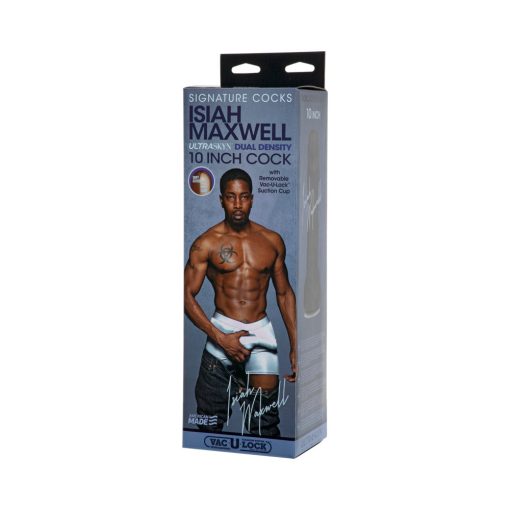 Signature Cocks Isiah Maxwell 10 Inch Ultraskyn Cock Chocolate - Image 6