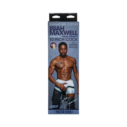 Signature Cocks Isiah Maxwell 10 Inch Ultraskyn Cock Chocolate - Image 7