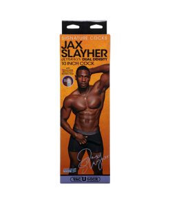Signature Cocks Jax Slayher 10 Inch Ultraskyn Cock With Removable Vac-U-Lock Suction Cup Chocolate