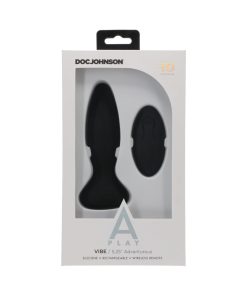 A-Play Vibe Adventurous Rechargeable Silicone Anal Plug With Remote Black