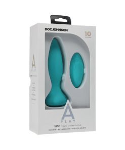 A-Play Vibe Adventurous Rechargeable Silicone Anal Plug With Remote Teal