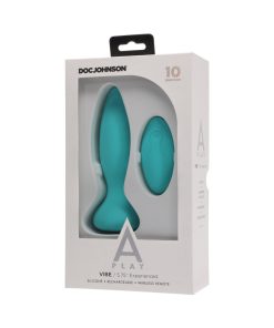 A-Play Vibe Experienced Rechargeable Silicone Anal Plug With Remote Teal