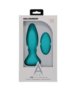 A-Play Vibe Experienced Rechargeable Silicone Anal Plug With Remote Teal