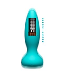 A-Play Thrust Adventurous Rechargeable Silicone Anal Plug With Remote Teal