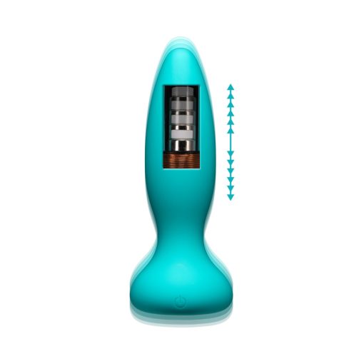 A-Play Thrust Adventurous Rechargeable Silicone Anal Plug With Remote Teal - Image 4