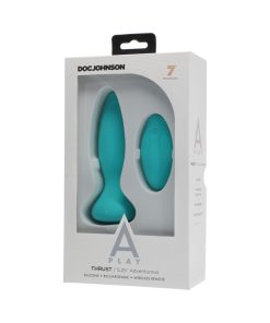 A-Play Thrust Adventurous Rechargeable Silicone Anal Plug With Remote Teal